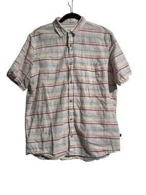 Civil Society Short Sleeve Button-Up Shirt Linen Blend Men’s XL